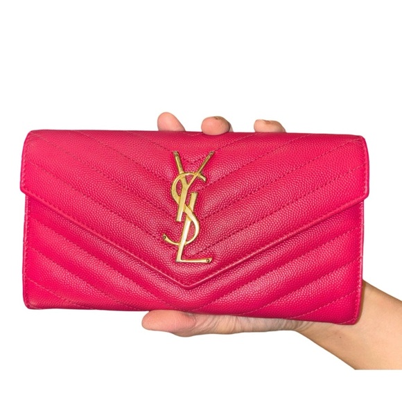 YVES ST LAURENT CHEVRON LONG WALLET - Picture 3 of 14